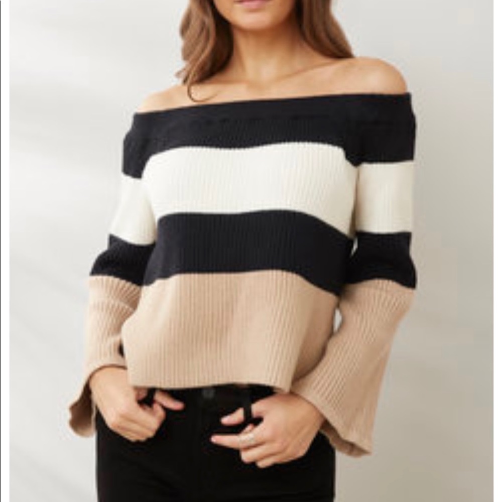 Super cute winter off the shoulder sweater